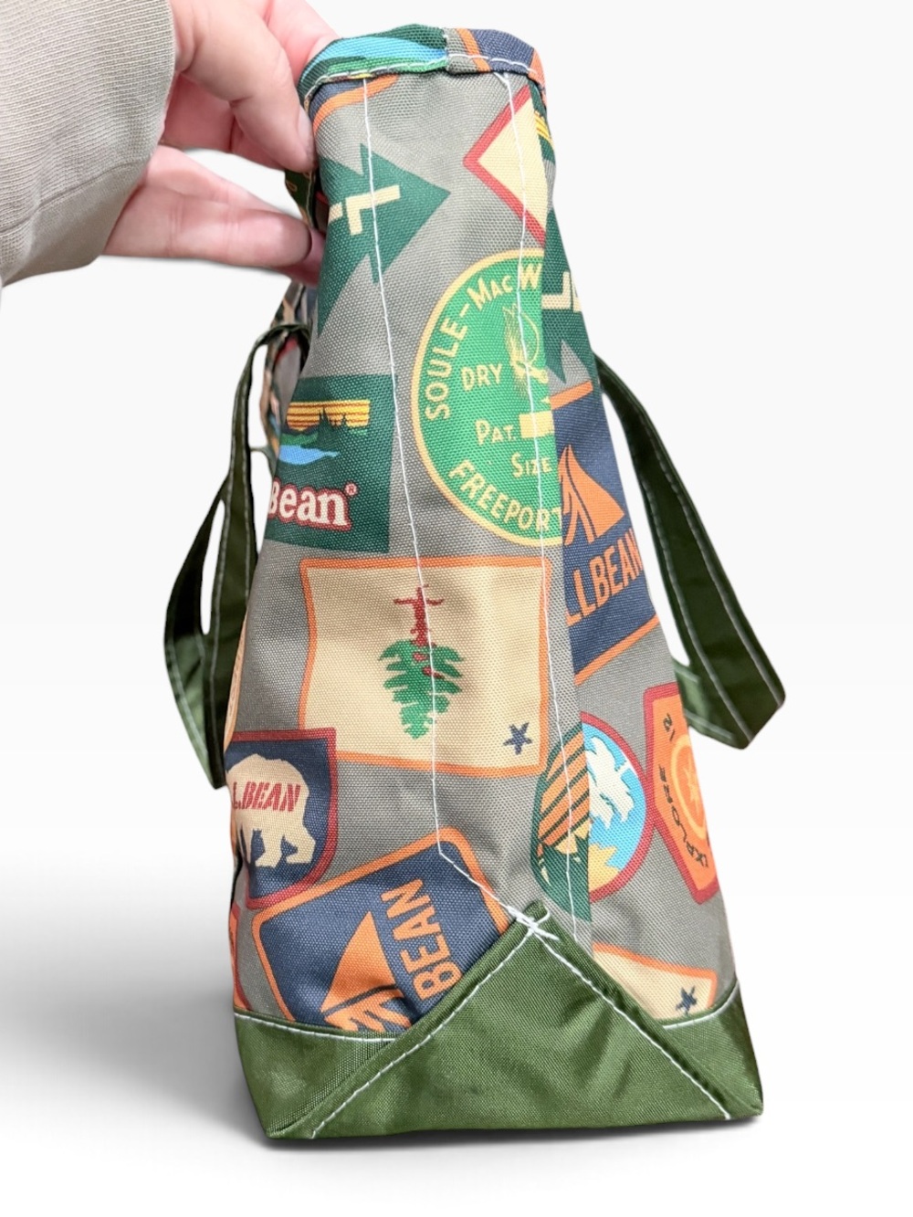 L.L. Bean Everyday Lightweight MediumTote Nylon Heritage Archival Patch Print - Picture 8 of 12